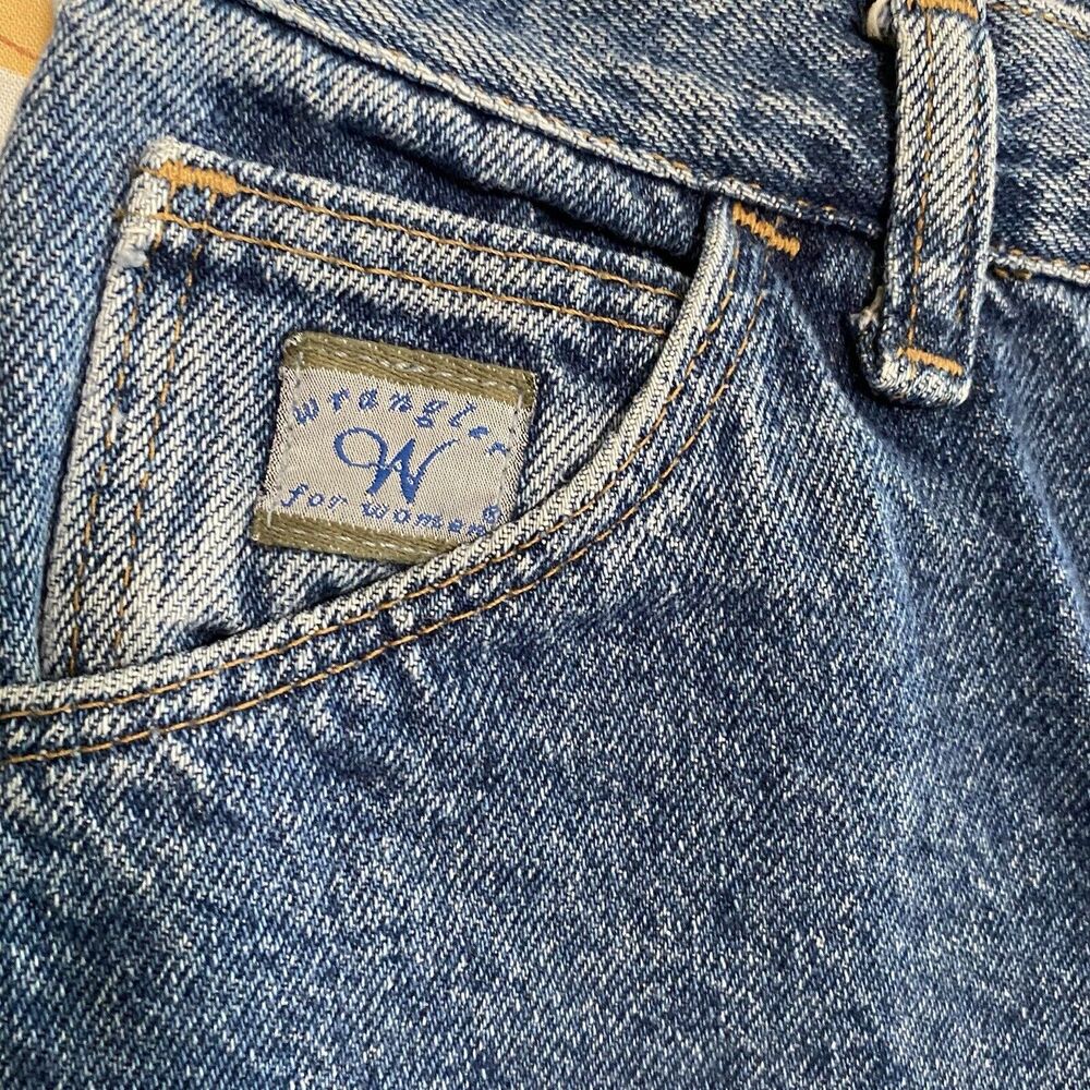 Vintage Wrangler Jeans Womens 26 x 25.5 Mom Blue Denim Tapered Leg High Waist - Picture 11 of 13